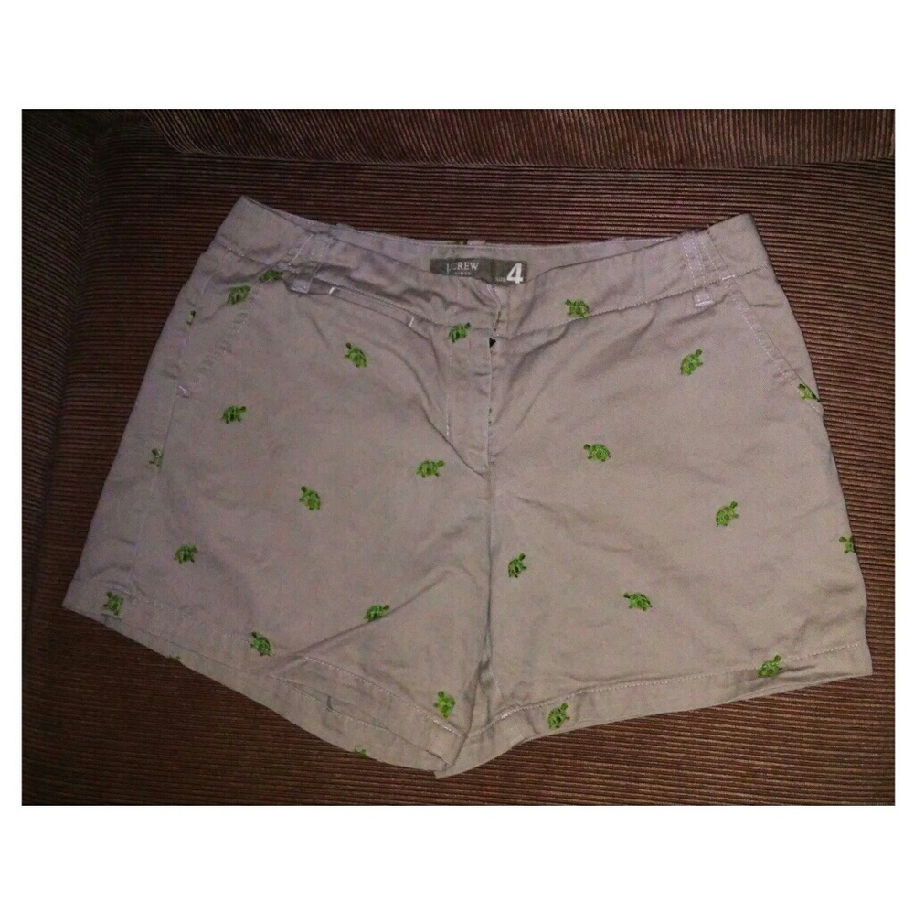 Jcrew shorts tan & green